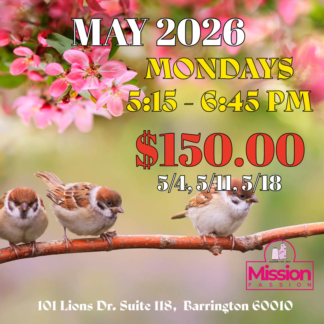 May 2026, Monday 5:15 - 6:45 PM Class