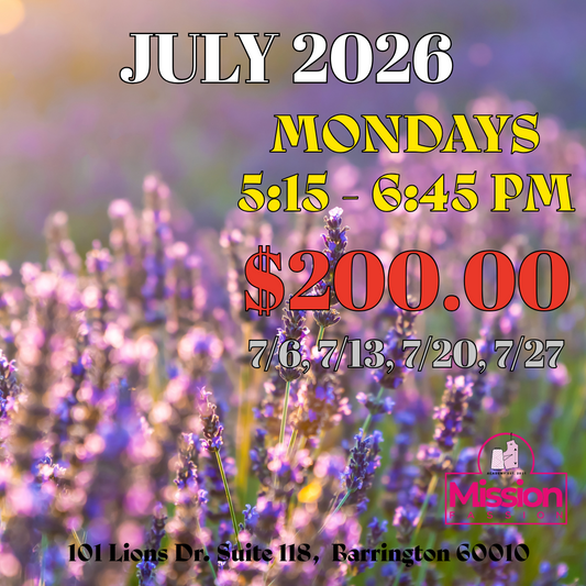July, Monday 5:15 PM - 6:45 Class