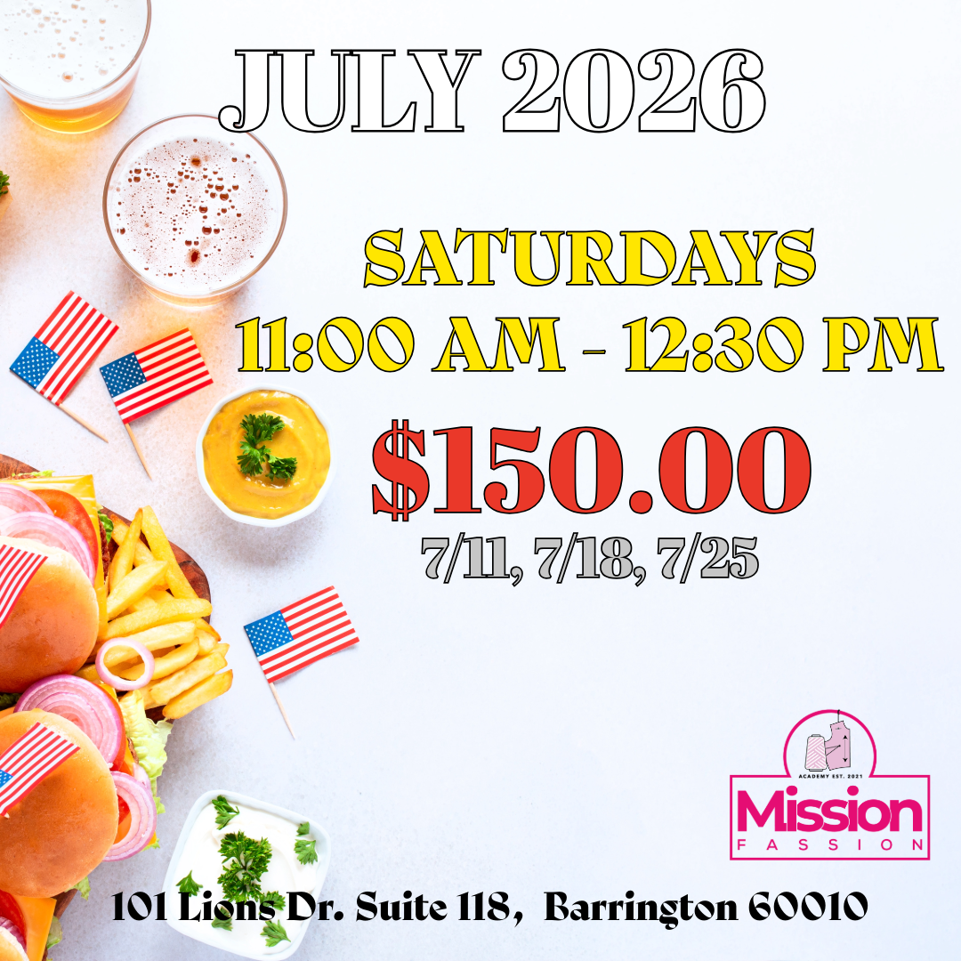July, Saturday 11:00 AM - 12:30 PM Class