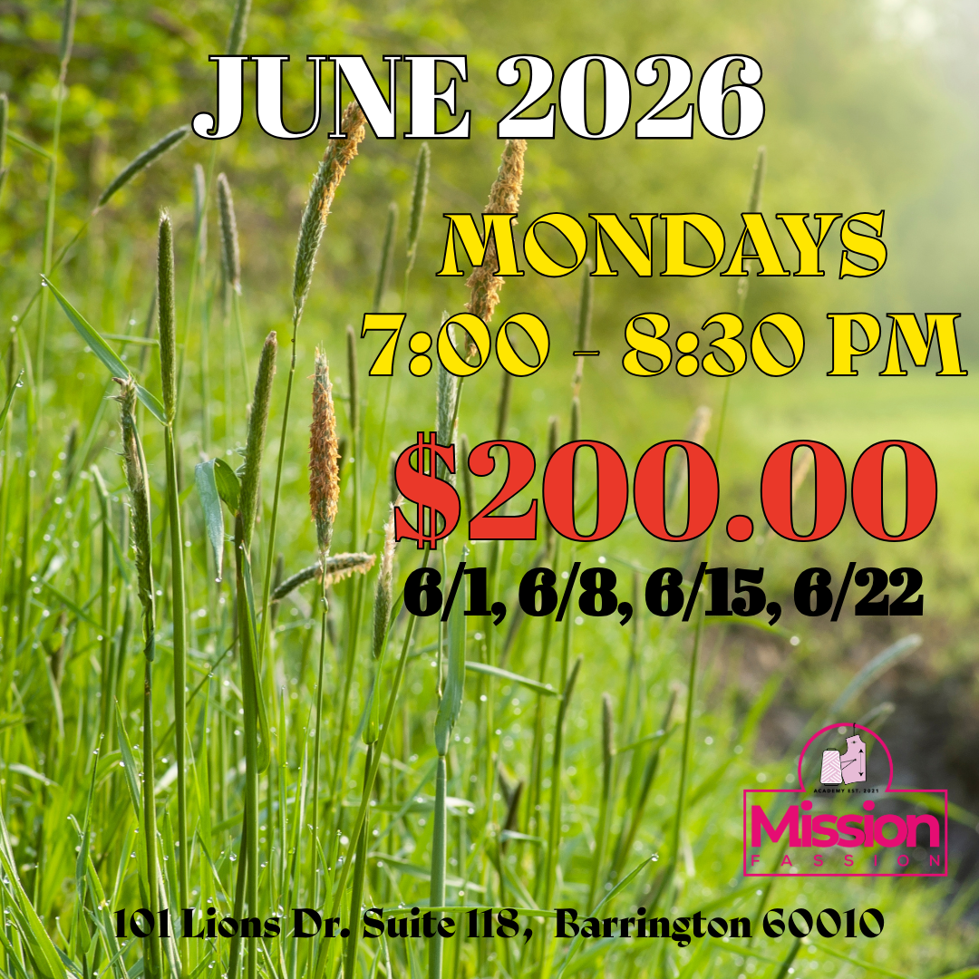 June 2026, Monday 7:00 - 8:30 PM Class