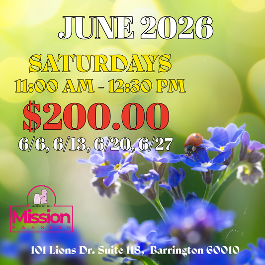 June 2026, Saturday 11:00 – 12:30 AM Class