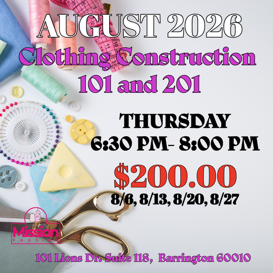 August, Thursday 6:30 PM - 8:00 PM Class