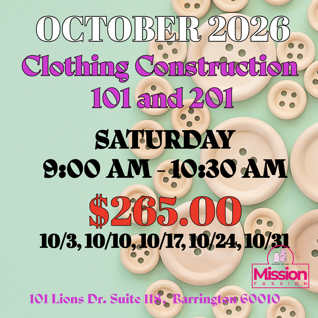 October, Saturday 9:00 AM - 10:30 AM Class