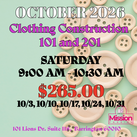 October, Saturday 9:00 AM - 10:30 AM Class