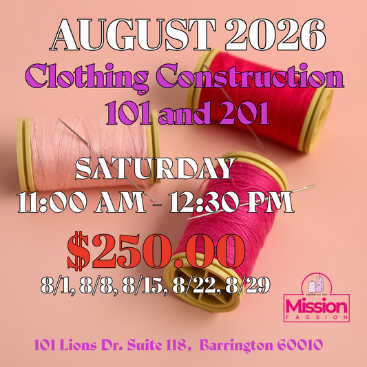 August, Saturday 11:00 AM - 12:30 PM Class